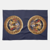 Madonna van de Magnificat door Sandro Botticelli Theedoek (Horizontaal)