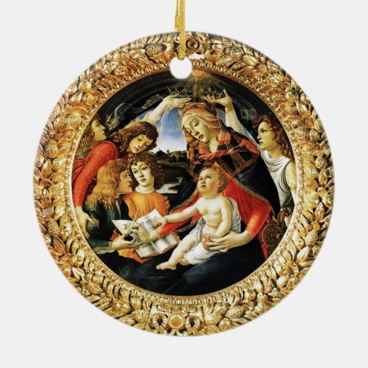 Madonna van de Magnificat Keramisch Ornament (Achterkant)