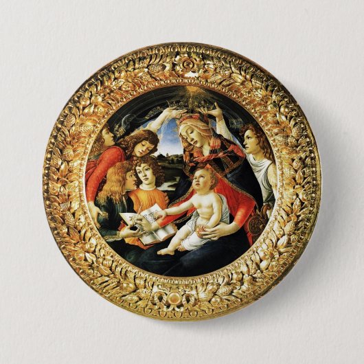 Madonna van de Magnificat Ronde Button 7,6 Cm (Voorkant)