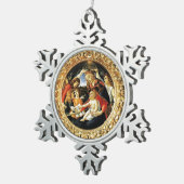 Madonna van de Magnificat Tin Sneeuwvlok Ornament (Rechts)