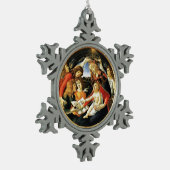 Madonna van de Magnificat Tin Sneeuwvlok Ornament (Links)