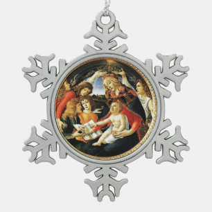 Madonna van de Magnificat Tin Sneeuwvlok Ornament
