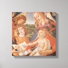 Madonna van de Magnificat van Sandro Botticelli Canvas Afdruk