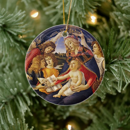Madonna van de Magnificat van Sandro Botticelli Keramisch Ornament (Boom)