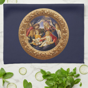 Madonna van de Magnificat van Sandro Botticelli Theedoek
