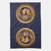 Madonna van de Magnificat van Sandro Botticelli Theedoek (Verticaal)