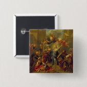 Madonna van de Magnificat Vierkante Button 5,1 Cm (Voorkant /achterkant)
