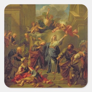 Madonna van de Magnificat Vierkante Sticker