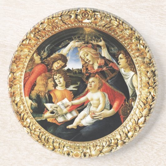 Madonna van de Magnificat Zandsteen Onderzetter (Voorkant)