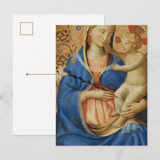 Madonna van de nederigheid door Fra Angelico Brief Briefkaart (Voorkant / Achterkant)
