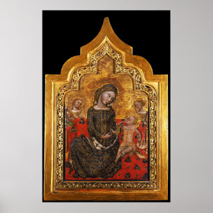 MADONNA VAN DE NEDERIGHEID Door Vitale Da Bologna Poster