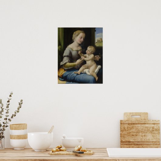 Madonna van de Pinks door Raphael - Poster (Keuken)