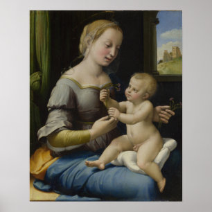 Madonna van de Pinks door Raphael - Poster