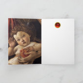 Madonna van de Pomegranaat Feestdagen Kaart (Binnen)