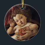 Madonna van de Pomegranaat Keramisch Ornament<br><div class="desc">Madonna van de Pomegranaat met engelen.angMasterstuk van Sandro Botticelli 1487 FLorence Italy.tempera op het paneel.</div>