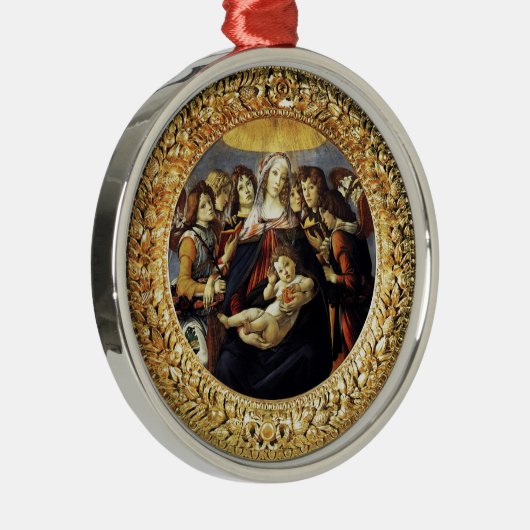 Madonna van de Pomegranaat Metalen Ornament (Rechts)