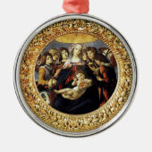 Madonna van de Pomegranaat Metalen Ornament (Voorkant)