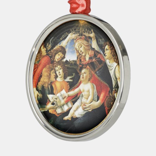 Madonna van de Pomegranaat Metalen Ornament (Links)