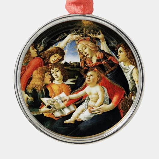 Madonna van de Pomegranaat Metalen Ornament (Voorkant)