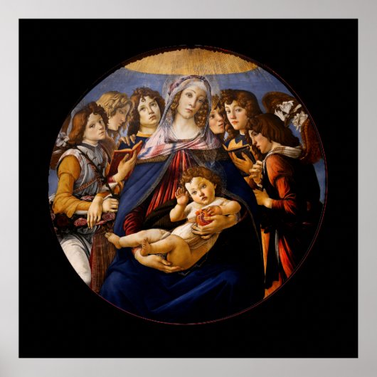 Madonna van de Pomegranaat Poster (Voorkant)