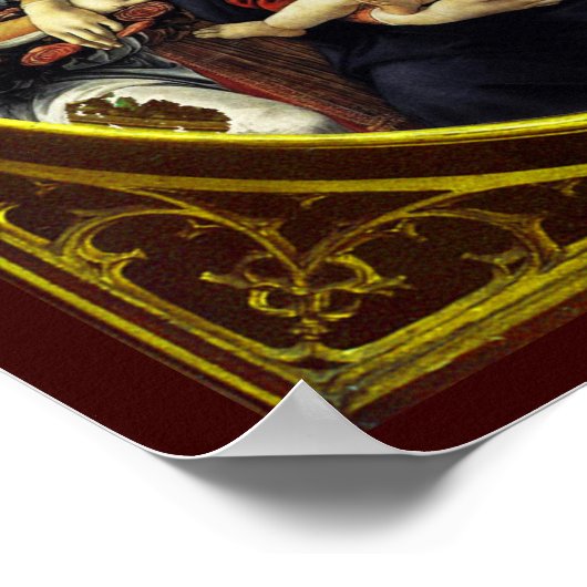 Madonna van de Pomegranaat Poster (Hoek)