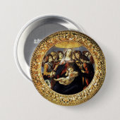 Madonna van de Pomegranaat Ronde Button 7,6 Cm (Voorkant /achterkant)