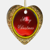 Madonna van de Pomegranaat/Ruby Gemstone Heart Keramisch Ornament (Rechts)