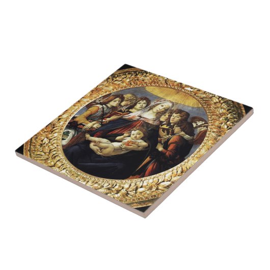 Madonna van de Pomegranaat Tegeltje (Zijkant)