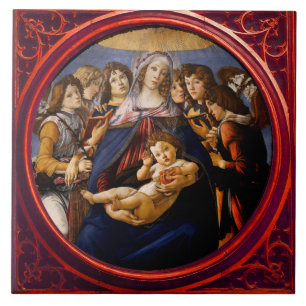 Madonna van de Pomegranaat Tegeltje