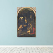 Madonna van de Rocks, c.1478 Canvas Afdruk (Insitu (Houten vloer))