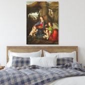 Madonna van de Rocks Canvas Afdruk (Insitu (Slaapkamer))