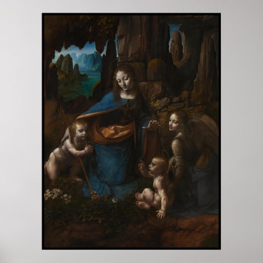Madonna van de Rocks"Maagd Mary, baby Jezus, John Poster (Voorkant)