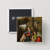 Madonna van de Rocks Vierkante Button 5,1 Cm (Voorkant /achterkant)