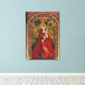 Madonna van de Roos Bower, 1473 Canvas Afdruk (Insitu (Houten vloer))