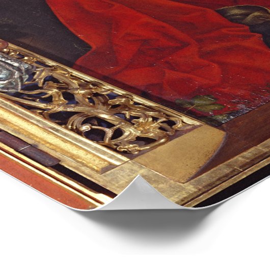 Madonna van de Roos Bower, 1473 Poster (Hoek)