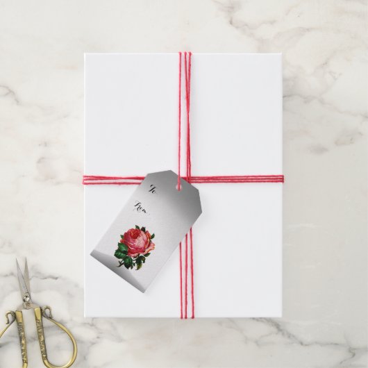 MADONNA VAN DE ROOS BOWER CADEAULABEL (Met Touw)