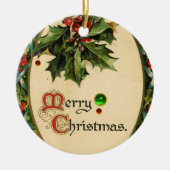 MADONNA VAN DE ROOS BOWER MISTLETOES,HOLLY BERRIES KERAMISCH ORNAMENT (Voorkant)