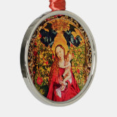 MADONNA VAN DE ROOS BOWER MISTLETOES,HOLLY BERRIES METALEN ORNAMENT (Rechts)