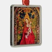 MADONNA VAN DE ROOS BOWER MISTLETOES,HOLLY BERRIES METALEN ORNAMENT (Rechts)