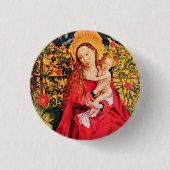 MADONNA VAN DE ROOS BOWER RONDE BUTTON 3,2 CM (Voorkant)