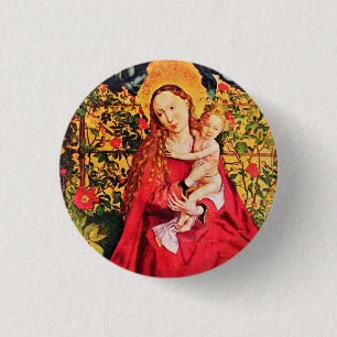 MADONNA VAN DE ROOS BOWER RONDE BUTTON 3,2 CM
