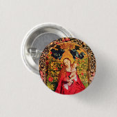 MADONNA VAN DE ROOS BOWER RONDE BUTTON 3,2 CM (Voorkant /achterkant)