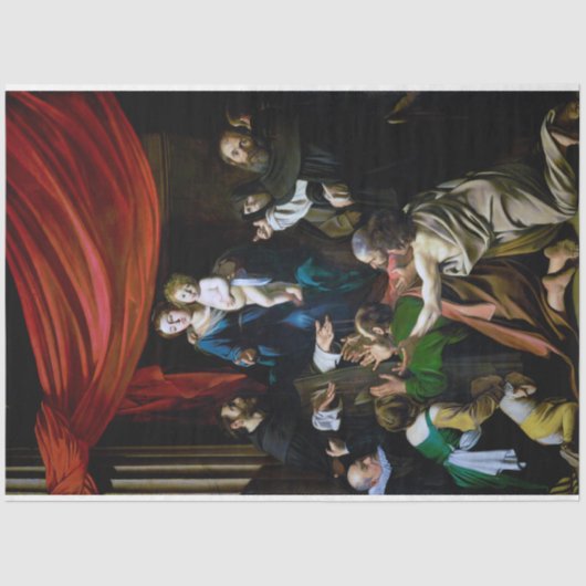 Madonna van de Rosary, Caravaggio Tissuepapier (Voorkant)