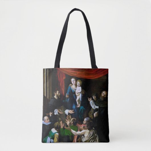 Madonna van de Rosary, Caravaggio Tote Bag (Voorkant)