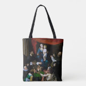 Madonna van de Rosary, Caravaggio Tote Bag (Achterkant)