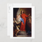 Madonna van de Rosary (olie op canvas) Briefkaart (Voorkant / Achterkant)