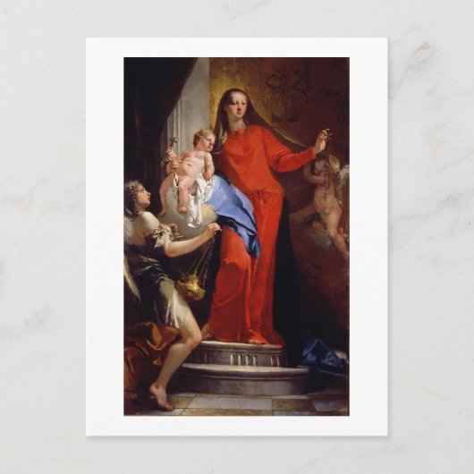 Madonna van de Rosary (olie op canvas) Briefkaart (Voorkant)