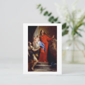 Madonna van de Rosary (olie op canvas) Briefkaart (Staand voorkant)