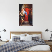 Madonna van de Rosary (olie op canvas) Canvas Afdruk (Insitu (Slaapkamer))