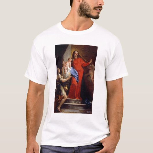 Madonna van de Rosary (olie op canvas) T-shirt (Voorkant)